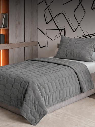 Покрывало LOGO SUN GREY 150x230 от DECOR MAGIC