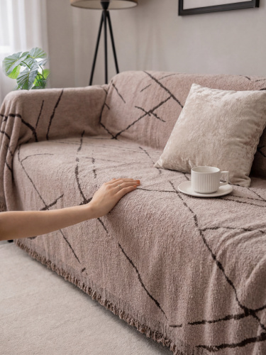 Покрывало LUNGO TEMPO MOCCA 180*340 от DECOR MAGIC