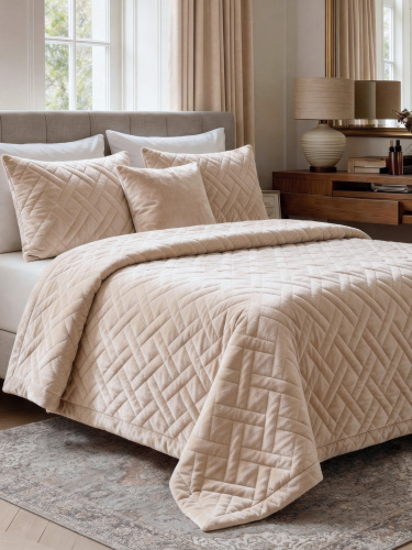 Покрывало BASE CROSS IVORY 220*240  от DECOR MAGIC