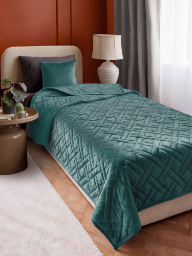 Покрывало MONO ADRIA TEAL 135x230 от DECOR MAGIC