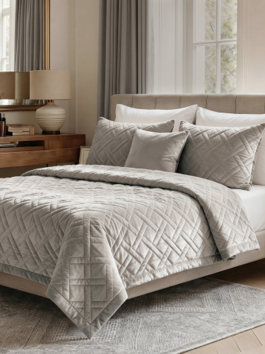 Покрывало NORMA CROSS SILVER 200*220 от DECOR MAGIC