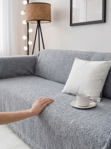 Покрывало LUNGO PLAIN GREY 180*340 от DECOR MAGIC