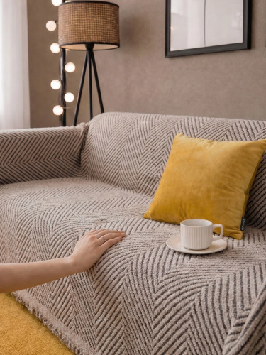 Покрывало LUNGO RATE MOCCA 180*340 от DECOR MAGIC